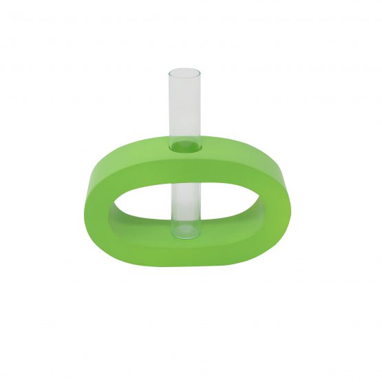 Vase Oval (klein) inkl. Glaseinsatz grün