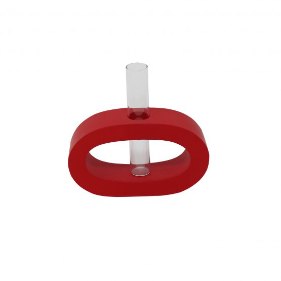 Vase Oval (klein) inkl. Glaseinsatz rot